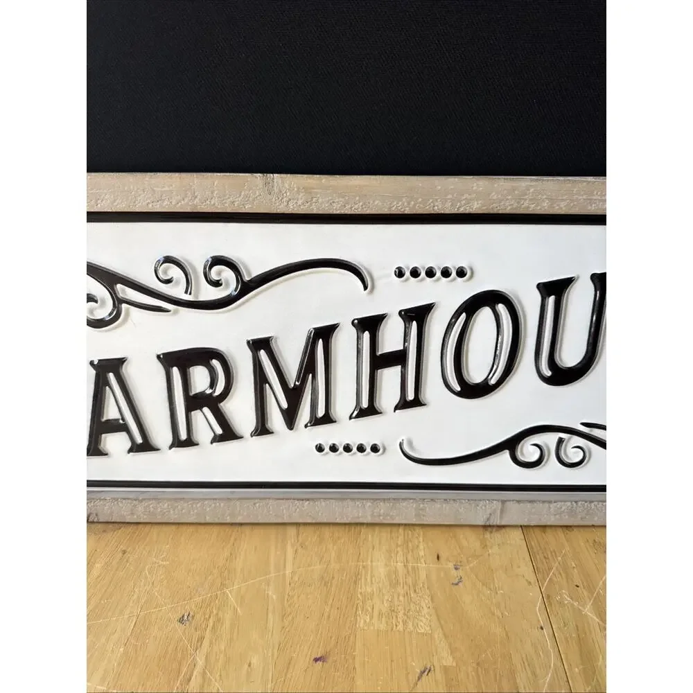 Farmhouse Distressed Wood Decorative Wall Sign Ready to Hang Vertical Rectangle